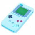 Retro GAME BOY protetora Silicone volta caso único c / protetor de tela para iPhone 4 - azul claro