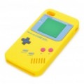 Retro GAME BOY protetora Silicone volta caso único c / protetor de tela para iPhone 4 - amarelo