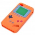 Retro GAME BOY protetora Silicone volta caso único c / protetor de tela para iPhone 4 - laranja