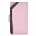 Protetor PU couro Case c / pano de Lavagem A & protetor de tela para iPod Touch 4 - Pink