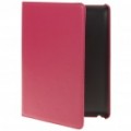 Protetora do giro PU couro Case para iPad 2 - roxo vermelho