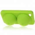 Super Sexy Silicone macio iBoobies Stand & Case para iPhone 4 - verde