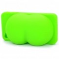 Criativo Sexy quadris estilo Soft Silicone Stand titular volta caso protetor para iPhone 4 - verde