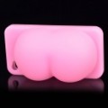 Criativo Sexy quadris estilo Soft Silicone Stand titular volta caso protetor para iPhone 4 - Pink