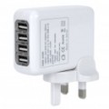 Universal 4-Port USB alimentação AC Travel Kit adaptador (UK Plug)