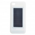 1500mAh USB/Solar Powered Emergncia bateria externa com capa de silicone para iPhone 4/3 3G/3GS (branca)