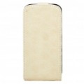 Elegante flor padrão PU couro cobrir caso protetor para iPhone 4 - Champagne