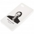 Lembrando-se Steve Jobs Silicone volta caso protetor para iPhone 4 - branco