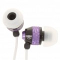 Elegante fone de ouvido In-Ear c / controle de Volume do microfone para o iPhone - roxo (3.5 mm Jack/120 cm-cabo)