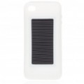 1500mAh USB/Solar bateria externa recarregável com capa de silicone para iPhone - branco