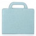 capa protetor de bolsa de couro PU para iPad 2 - azul