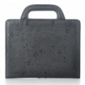 capa protetor de bolsa de couro PU para iPad 2 - preta