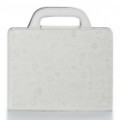 capa protetor de bolsa de couro PU para iPad 2 - branco