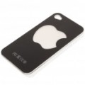 capa protetor exclusivo com luz de LED 7 cores para iPhone 4 - preto + branco