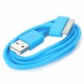 Cabo de dados/carregamento USB para iPad/iPhone/iPod - azul (90 cm comprimento)