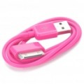 Cabo de dados/carregamento USB para iPad/iPhone/iPod - Deep Pink (90 cm comprimento)