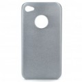 Alumínio liga de volta caso protetor para iPhone 4S - cinza