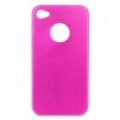 Alumínio liga de volta caso protetor para iPhone 4S - Deep Pink