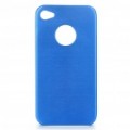 Alumínio liga de volta caso protetor para iPhone 4S - azul