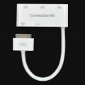 3 Portas USB Hub/sincronizar/cobrar/cartão de leitor conexão Kit para iPad