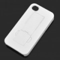 Elegante dobrável volta caso protetor com Dustproof Plug para iPhone 4/4S - branco