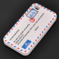 Criativo Envelope estilo protetor Soft Silicone Case para iPhone 4 - branco