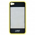 2-em-1 3D Movie Watching Case Back caso protetor para iPhone 4 - amarelo + preto