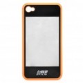 2-em-1 3D Movie Watching Case Back caso protetor para iPhone 4 - laranja + preto