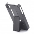 Nova caixa protectora Standable elegante com Dustproof Plug para iPhone 4/4S - preto