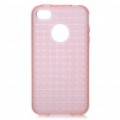 ROCK grade estilo Soft TPU volta caso protetor para iPhone 4/4S - Pink