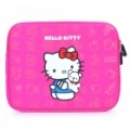 Elegante Hello Kitty estilo duplo com zíper protetora Soft Pouch Bag para iPad 2 - Deep Pink