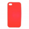 Silicone volta caso protetor para iPhone 4S - vermelho