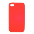 Silicone volta caso protetor para iPhone 4S - vermelho