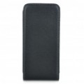 Real couro Case protetor para iPhone 4/4S - preto