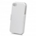 ABS volta caso protetor c / externos caso voltar Clip para iPhone 4 / 4S - branco