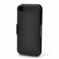 ABS volta caso protetor c / externos caso voltar Clip para iPhone 4 / 4S - Black