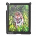 Exclusivo vívida 3D tigre padrão PC voltar caso protetor para iPad 2