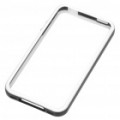 Elegante caixa protectora de Frame de pára-choques para iPhone 4 - preto + branco