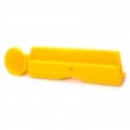 Silicone Horn Stand amplificador falante para iPad 2 - amarelo