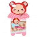 Bonitinho urso estilo TPU volta caso protetor para iPhone 4 - branco + Rosa