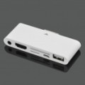 Adaptador de AV Digital multi-funções para iPhone 4 / 4S / iPad 1 / 2 / iPod Touch - branco