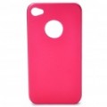 Aço volta caso protetor + protetores de tela + pano de Lavagem A definir para o iPhone 4 / 4S - vermelho