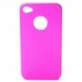 Aço volta caso protetor + protetores de tela + pano de Lavagem A definir para o iPhone 4 / 4S - rosa