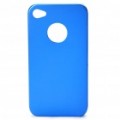 Aço volta caso protetor + protetores de tela + pano de Lavagem A definir para o iPhone 4 / 4S - Deep Blue
