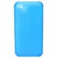 Matte fosco PC voltar caso protetor para iPhone 4/4S - azul