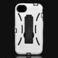 Elegante caixa protectora Standable para iPhone 4S - preto + branco