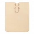 Elegante PU couro Case bolsa de protecção para iPad / iPad 2 - bege