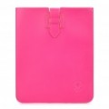 Elegante PU couro Case bolsa de protecção para iPad / iPad 2 - Deep Pink