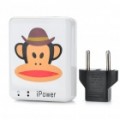 Carregador de emergência de viagem Paul Frank série 3200mAh c / nos / EU ligar para o iPhone/Samsung (café Hat)