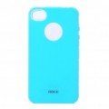 Rocha revigorar protetora TPU Case para o iPhone 4S - Aqua Blue